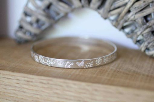 Sterling Silver English Country Garden Bangle - Image 2