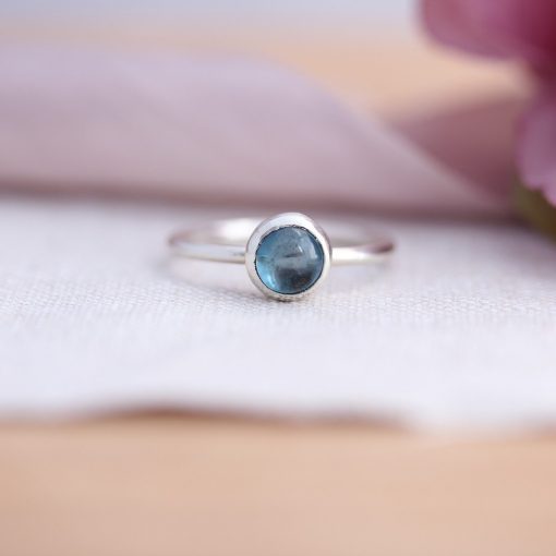 Sterling Silver 6mm Gemstone Stacking Ring - Image 2