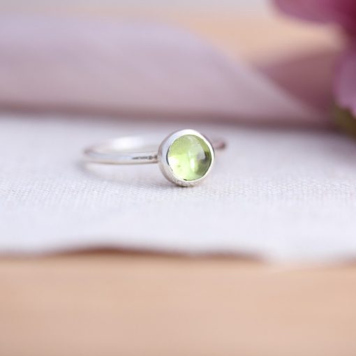 Sterling Silver 6mm Gemstone Stacking Ring - Image 7