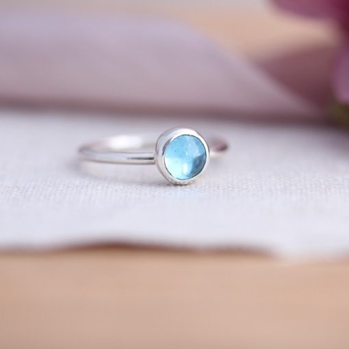 Sterling Silver 6mm Gemstone Stacking Ring - Image 6