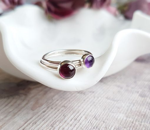 Sterling Silver "Berry" Stacking Ring Set - Image 2