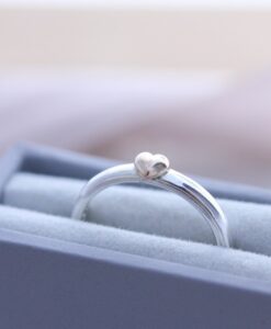 Alternative view of Sterling Silver & 9ct Solid Gold Heart Ring