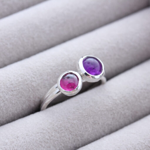 Sterling Silver "Berry" Stacking Ring Set