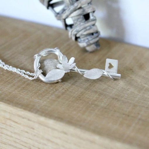 Sterling Silver Secret Garden Key Necklace - Image 2