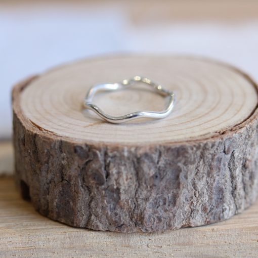 Sterling Silver Skinny Wave Ring