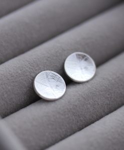 Leaf Print Curved Studs