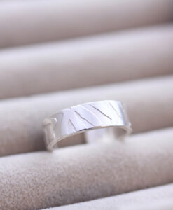 Sterling Silver Animal/Zebra Print Ring 6mm