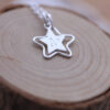Sterling Silver Initial Star Necklace