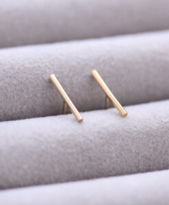 Yellow Gold Filled Bar Studs