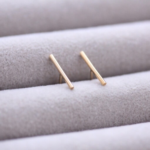 Yellow Gold Filled Bar Studs