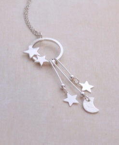 Sterling Silver Falling Stars Necklace