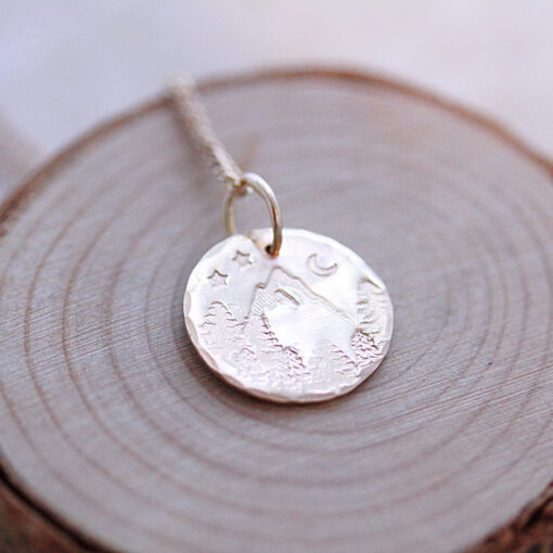 9ct Gold Mountain Forest Necklace