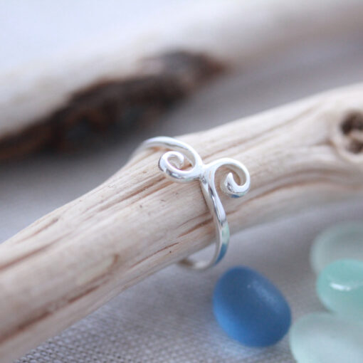 Sterling Silver Spiral Toe Ring