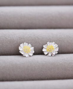 Sterling Silver Daisy Studs