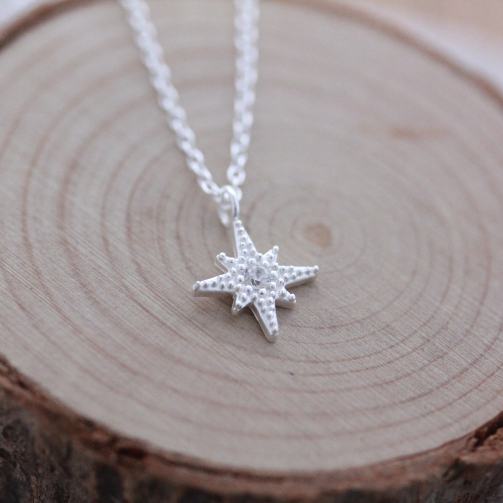 Sterling Silver Small North Star Pendant lisahutton.co.uk