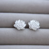 Sterling Silver Detailed Flower Studs