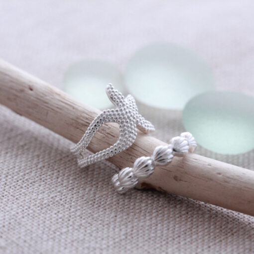 Sterling Silver Starfish Ear Cuff