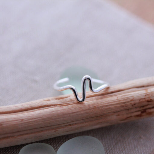 Sterling Silver Wave Toe Ring