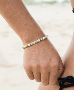 LAUT TURQUOISE & WOOD BRACELET