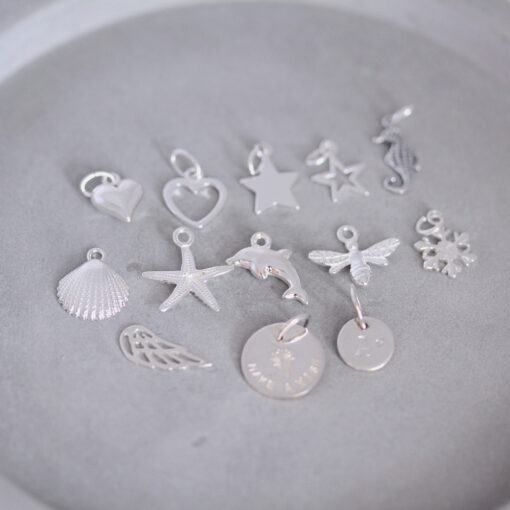 3mm Sterling Silver Beaded Bracelet - choose your charm - Image 2