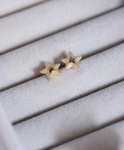Gold Vermeil Layered Star Studs