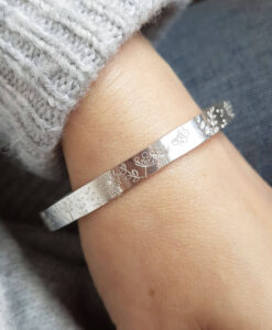 Sterling Silver English Country Garden Bangle