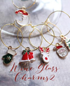Festive Wine Glass Charms