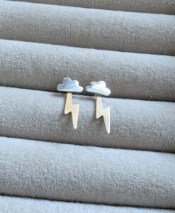 Sterling Silver Lightning Wielder Studs