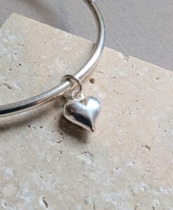 BYOB - Sterling Silver 9mm Puffed Heart Charm