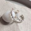 Sterling Silver Shell Hoop Studs - Coastal Inspired Ocean Jewellery