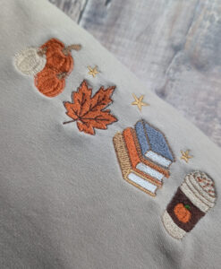 Alternative view of Embroidered Autumn Book Lover Sweatshirt