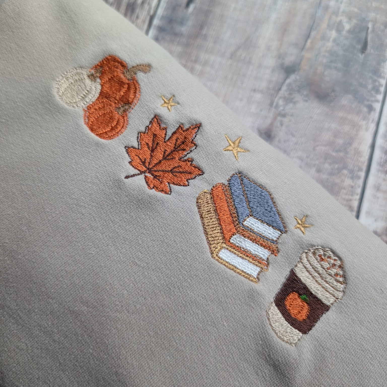 Embroidered Autumn Book Lover Sweatshirt - Image 2