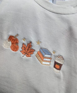 Embroidered Autumn Book Lover Sweatshirt
