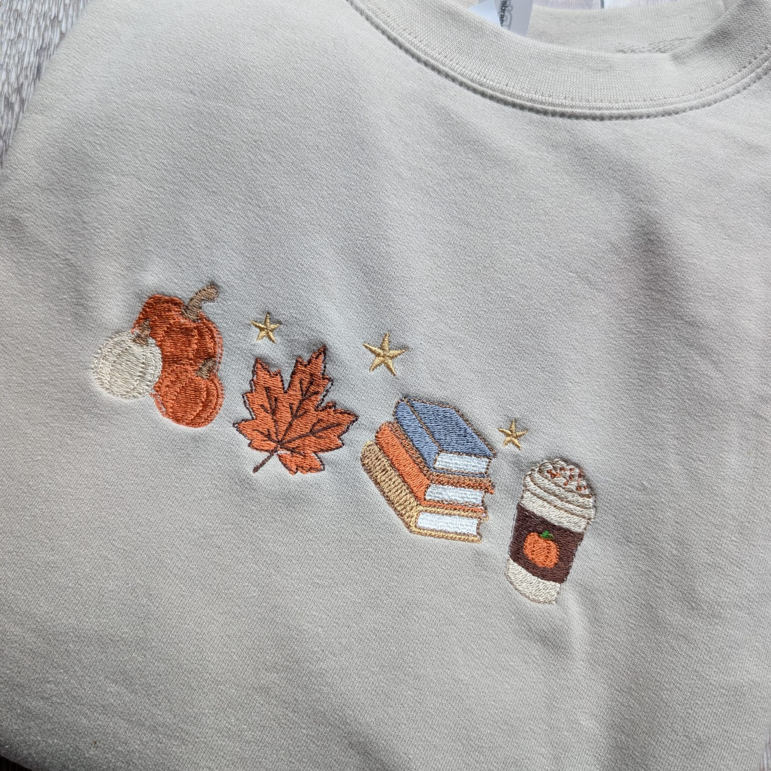 Embroidered Autumn Book Lover Sweatshirt