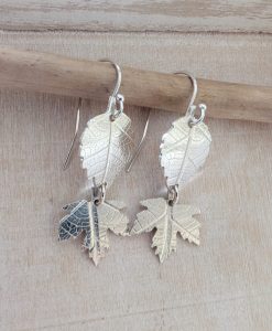 Sterling Silver Falling Leaves Earrings – Autumn Inspired Jewellery